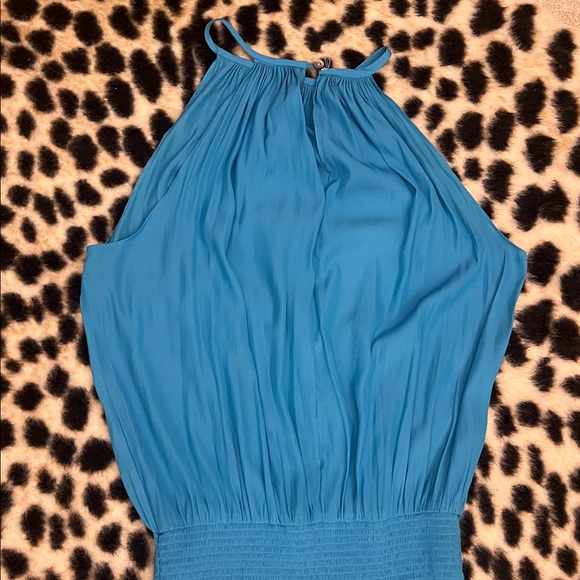 Ramy Brook Audrey Smocked Midi Dress Turquoise Small - Picture 6 of 15